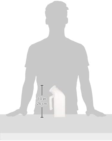Homecraft Male Urinal Long Neck Incontinence Bottle with Lid, Portable Clear Plastic


