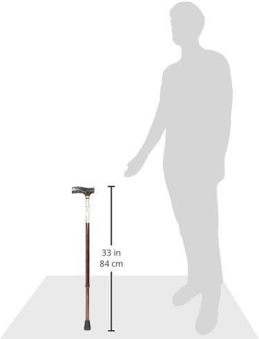 DMI Lightweight Aluminum Adjustable Walking Cane with Derby-Style Handle

