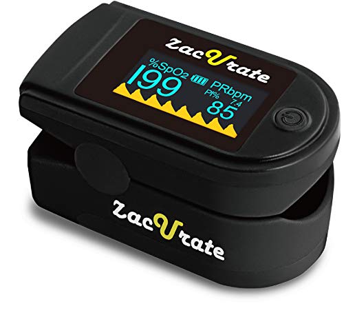 Zacurate 500C Elite Fingertip Pulse Oximeter with Silicon Cover, Batteries & Lanyard