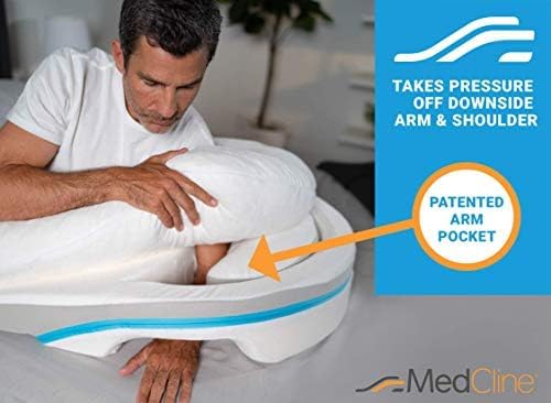 MedCline Shoulder Relief System Bed Wedge Pillow for Shoulder Pain Relief with Arm Pocket

