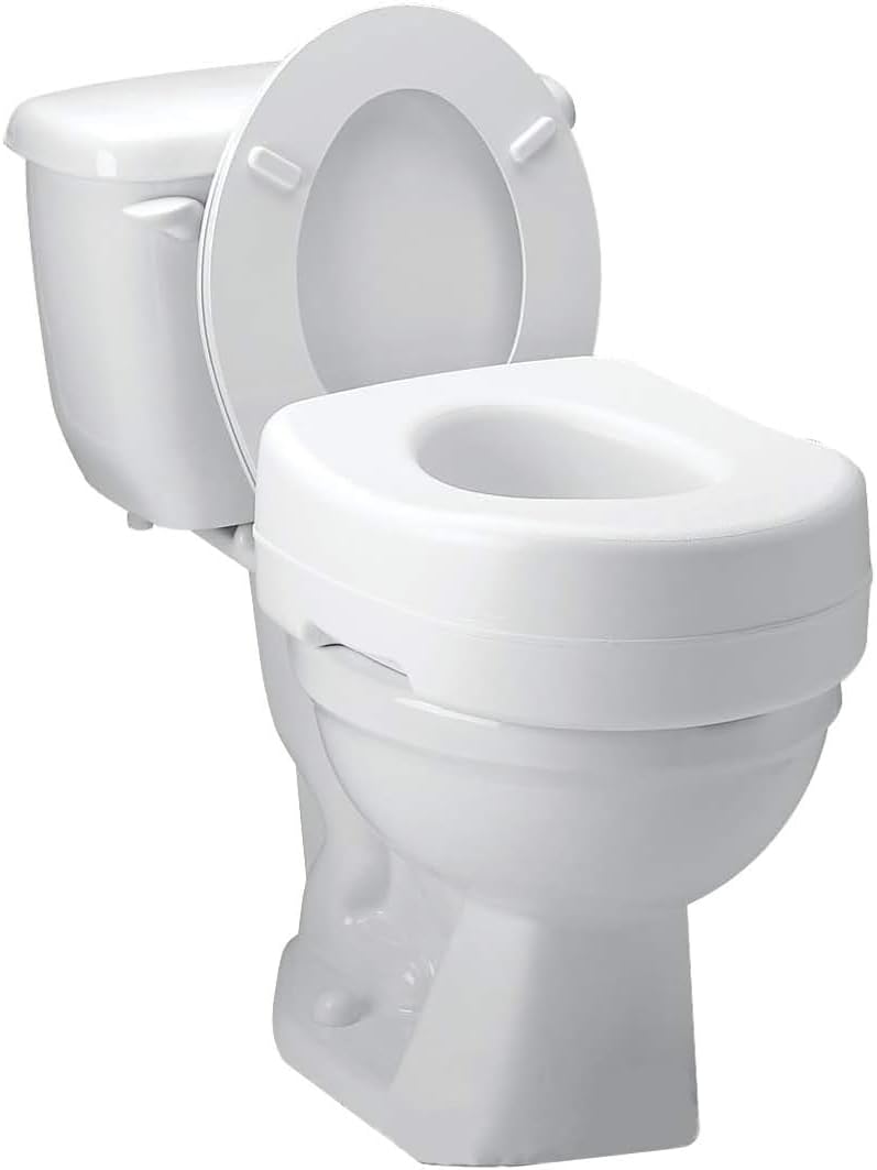 Carex Raised Bathroom Accessory for Seniors, Slip-Resistant, Universal Fit

