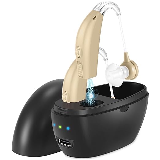 Rechargeable Digital Hearing Aid for Seniors and Adults with Noise Reduction


