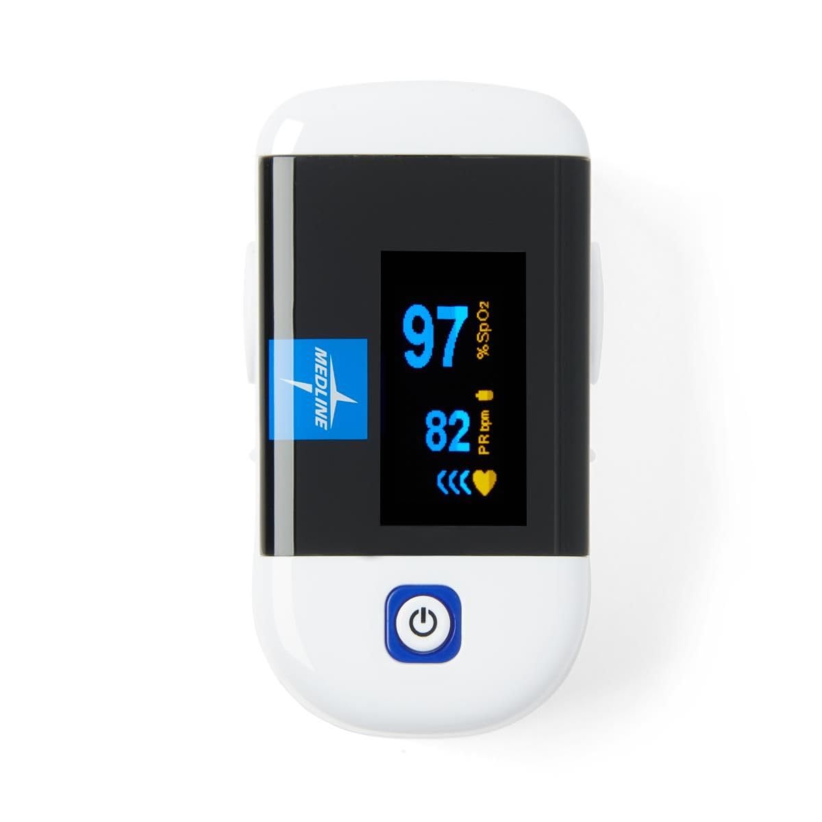 Medline Soft-Touch Bluetooth Fingertip Pulse Oximeter, OLED Display

