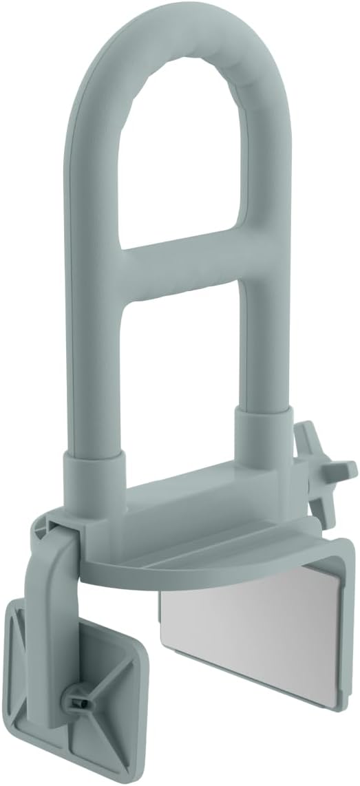 Medline Microban Bathtub Grab Bar, Non-Slip Shower Wall Support Handle


