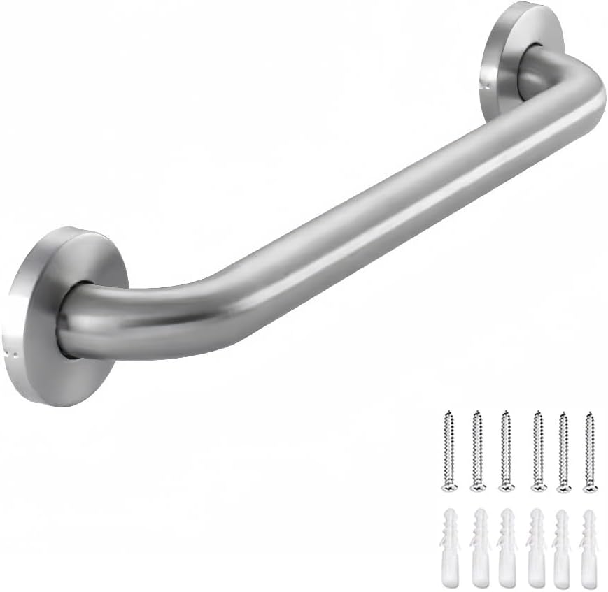 Stainless Steel Bathroom Safety Grab Bar Anti-Slip Handrail ADA Compliant 500 lbs

