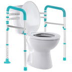 Lianjindun Adjustable Toilet Safety Rails with Armrests, Foldable Support Bars