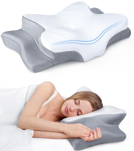 Cozyplayer Cooling Cervical Contour Memory Foam Pillow for Neck Support
