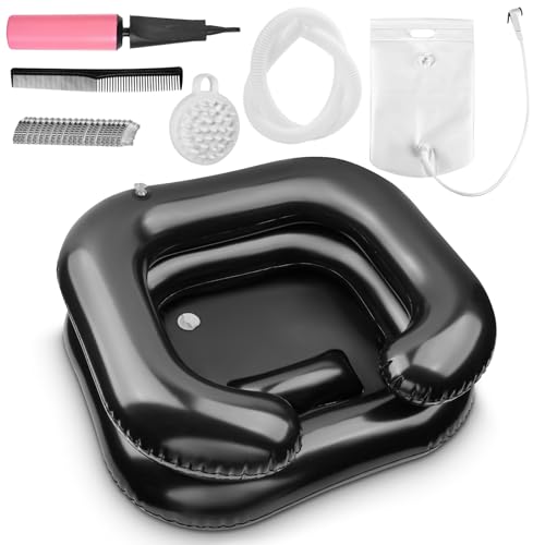 Inflatable Shampoo Basin Portable Shower Bag for Hair Washing, Bedside Detox Tub