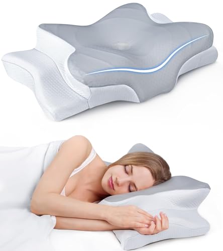 Cozyplayer Cooling Cervical Contour Memory Foam Pillow for Neck Support