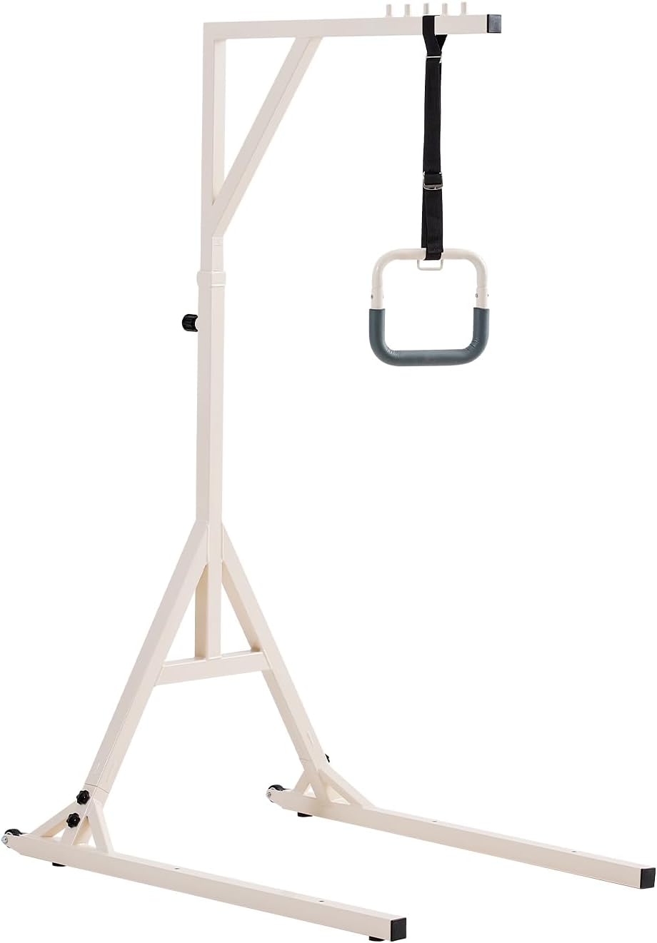VEVOR Adjustable Bed Trapeze Bar for Mobility, 2 Casters, 350 lb Floor Stand

