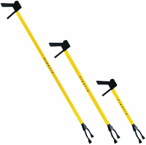 PikStik Classic Aluminum Reacher Grabber, Polycarbonate Jaw, Non-Slip Tips

