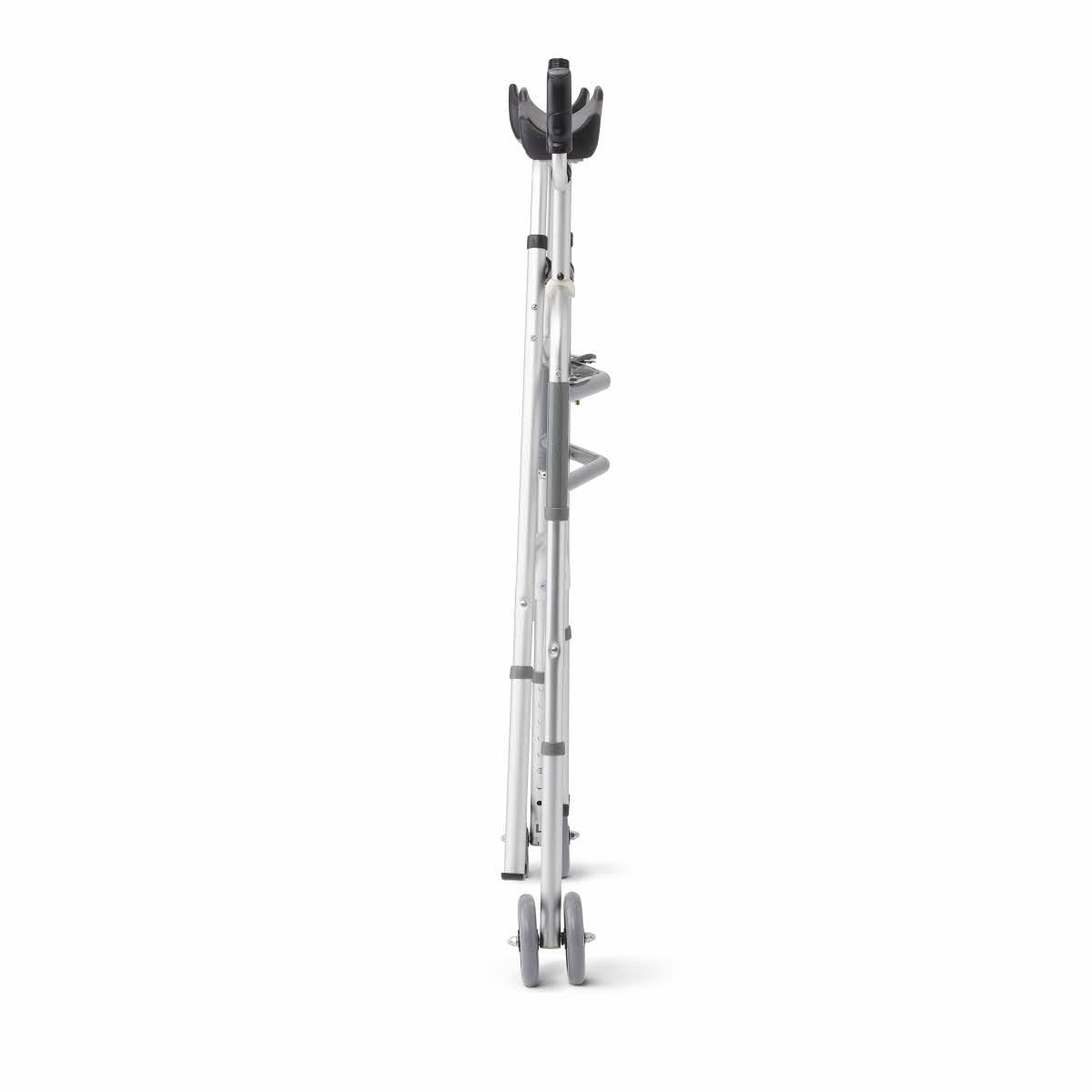Medline Upright Walker with Armrests, Height Adjustable, Dual Wheels, 300 lb

