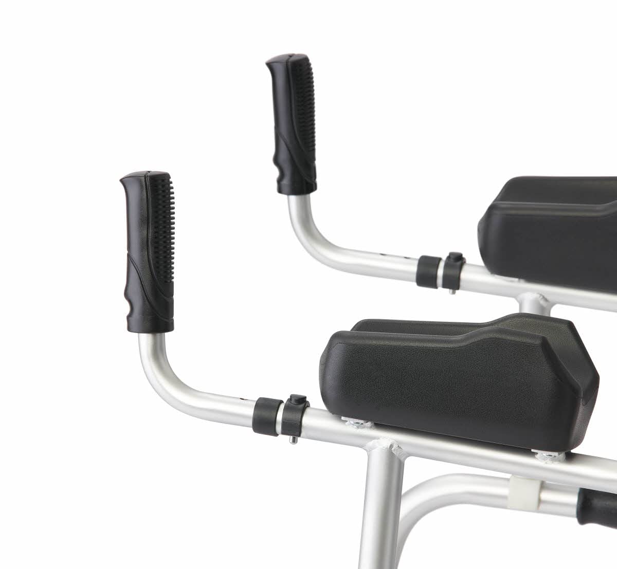 Medline Upright Walker with Armrests, Height Adjustable, Dual Wheels, 300 lb

