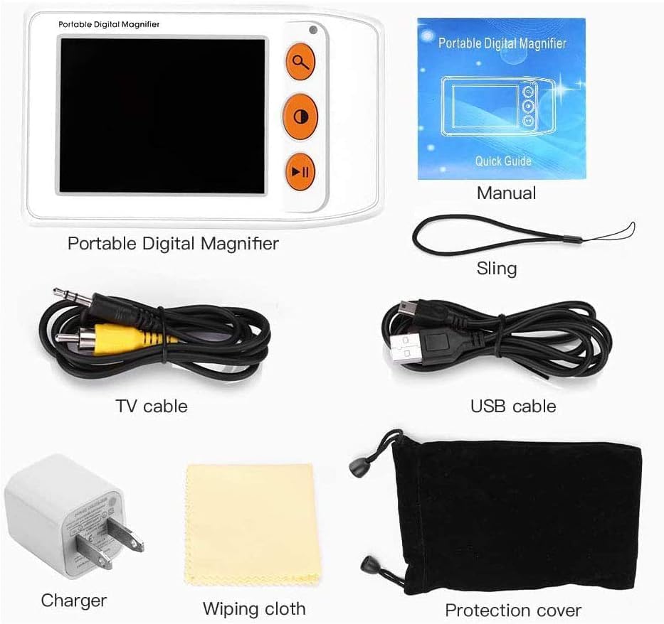 Eyoyo Portable Digital Magnifier 3.5” LCD Video Magnifier Reading Aid 2x–25x Zoom

