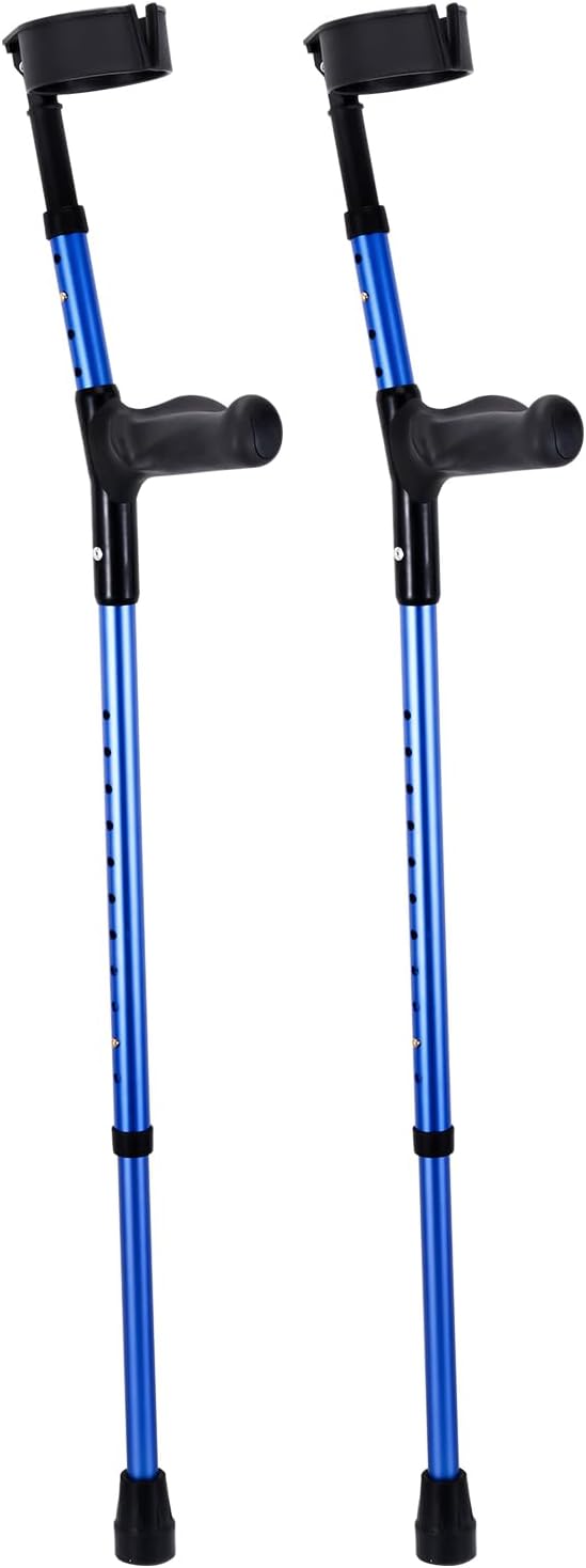 VEVOR Forearm Crutches for Adults, Height Adjustable Walking Crutches, 1 Pair

