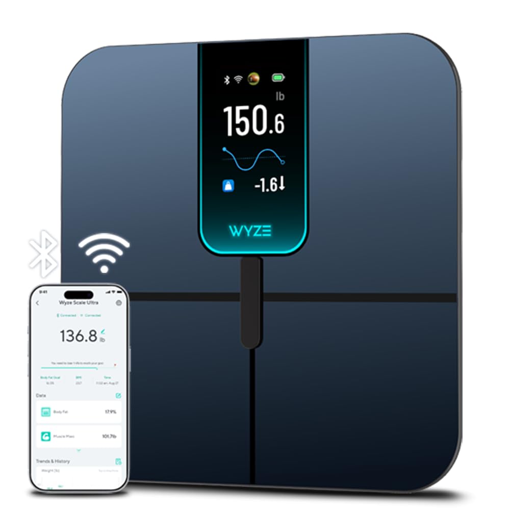 Wyze Smart Scale with 4.3 in Display, Wi?Fi & Bluetooth Body Composition Scale

