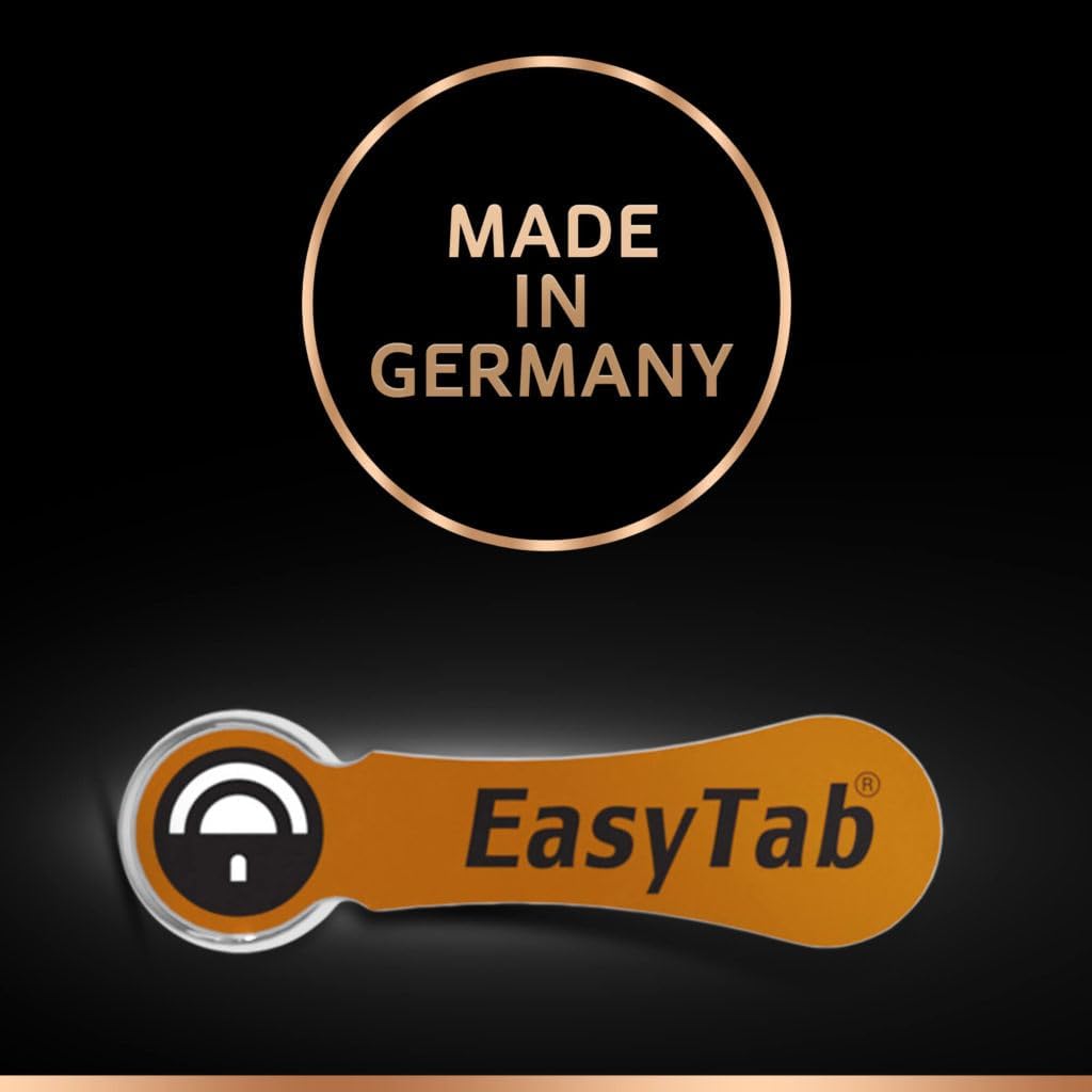 Duracell Hearing Aid Power Cells with EasyTab, Easy-Insert Design

