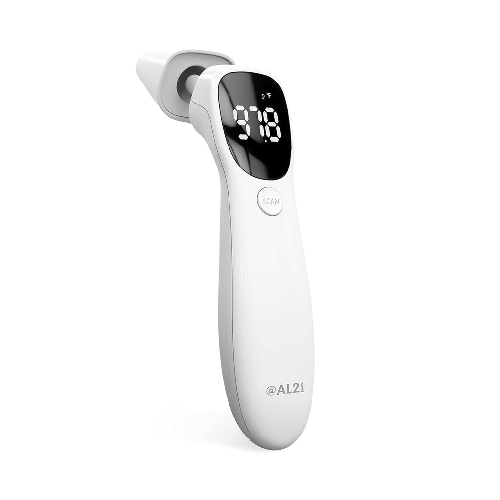 @AL21 Dual-Mode Infrared Thermometer for Forehead and Ear, No-Touch Fever Check

