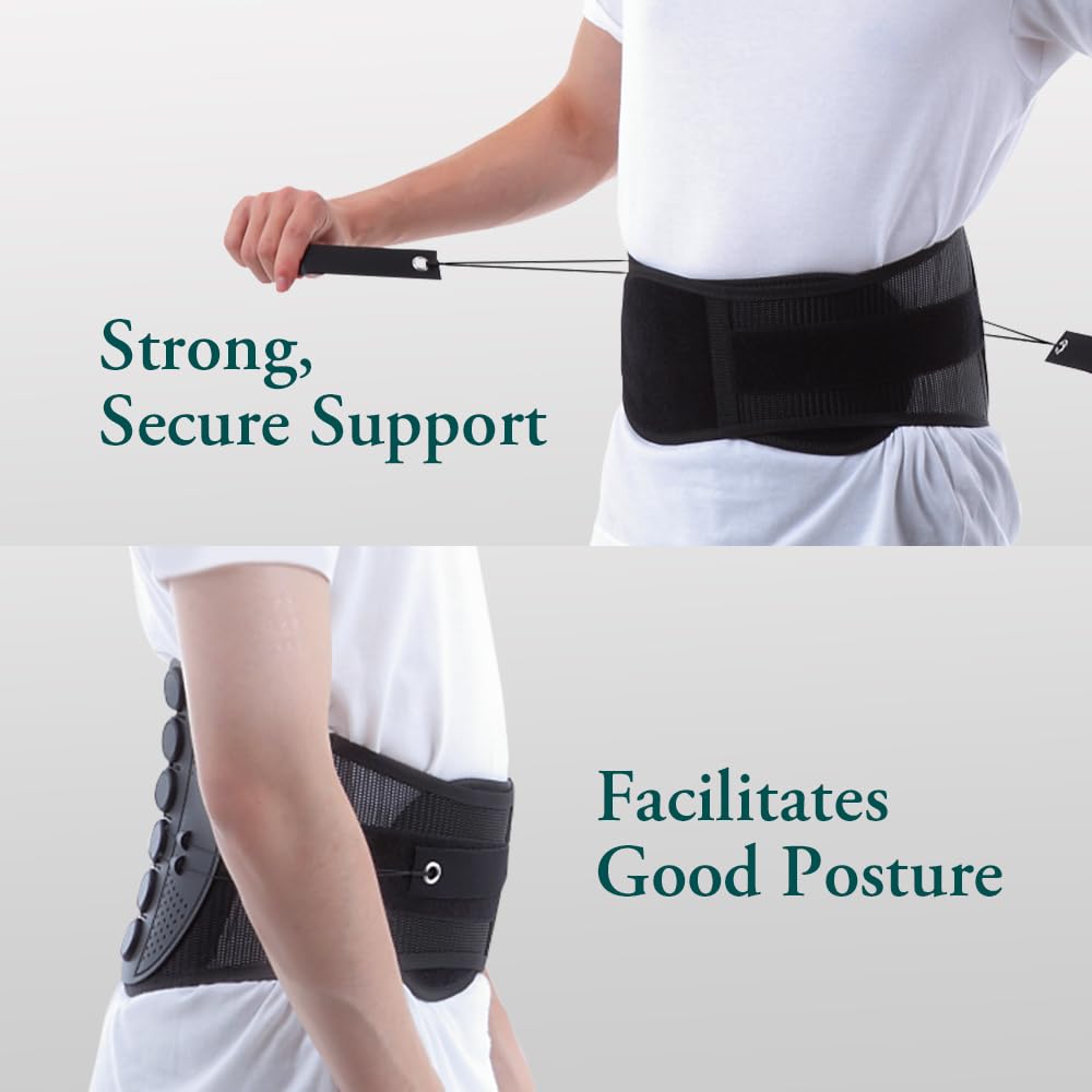 GUARDNER Lumbar Support Back Brace with Adjustable Belt, Breathable Posture Support

