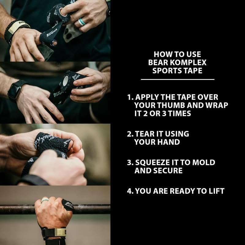 Bear Komplex Athletic Sports Tape, Sweatproof Non-Slip Breathable Adhesive Wrap 5cm

