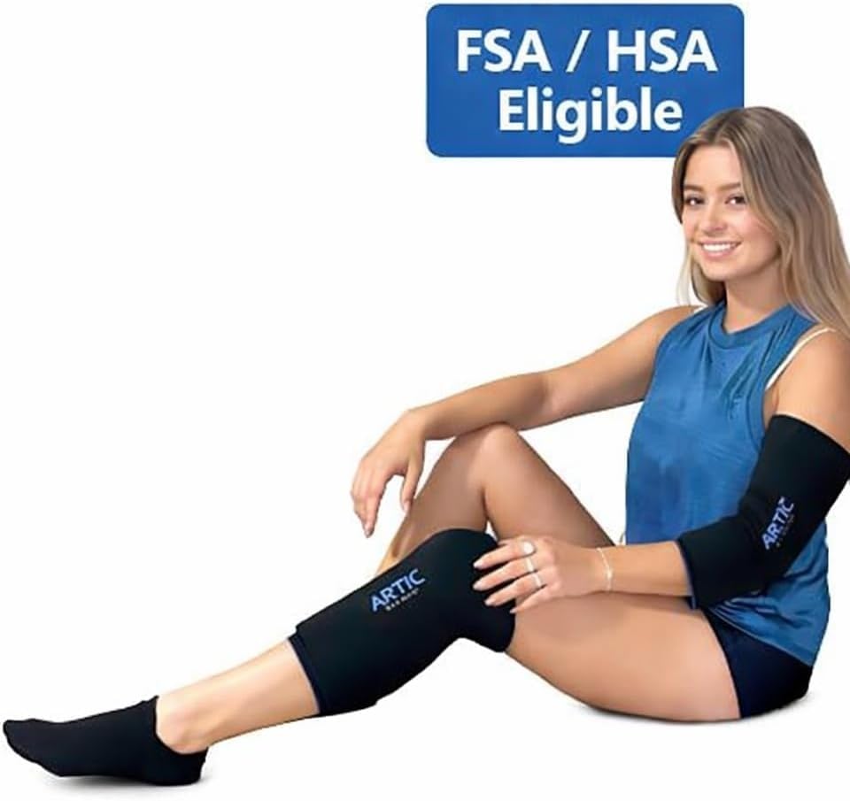 Reusable Gel Ice Wrap for Elbow, Knee, Ankle Cold Compression, Leak-Free


