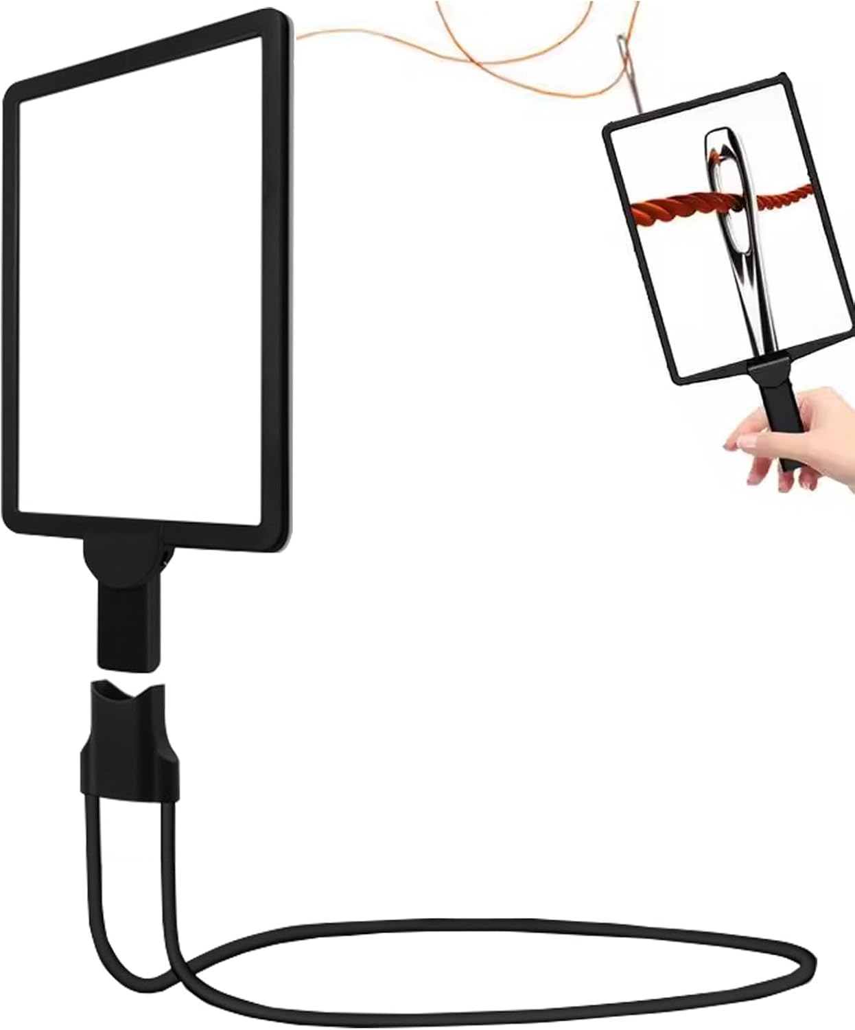 LXIANGN Hands-Free Page Magnifier with LED Light for Reading, Sewing, Cross Stitch

