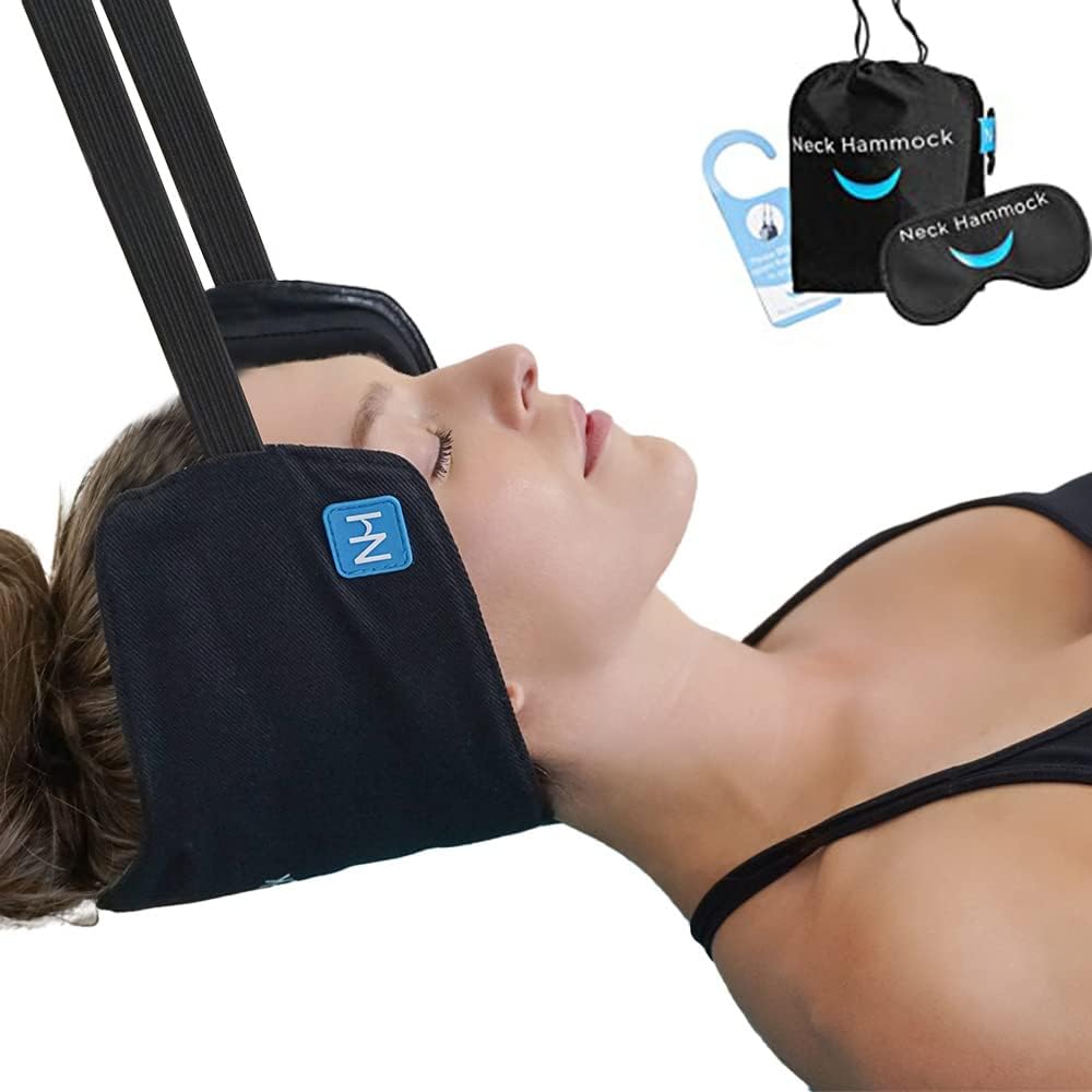 Neck Hammock Cervical Traction Device for Neck Decompression, Portable Neck Stretcher

