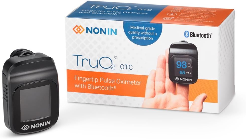 Nonin TruO2 OTC Pulse Oximeter 3250 Fingertip SpO2 Monitor, FDA Cleared

