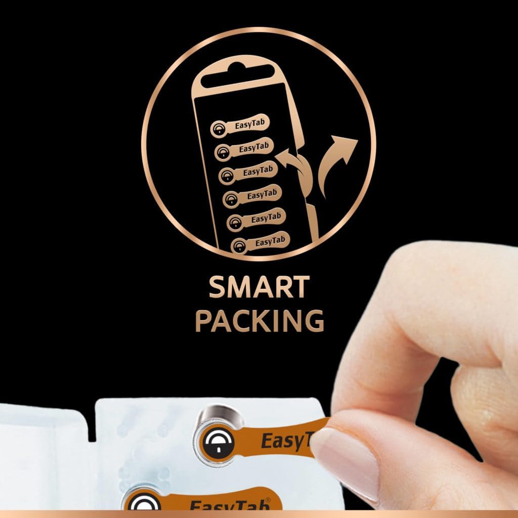 Duracell Hearing Aid Power Cells with EasyTab, Easy-Insert Design

