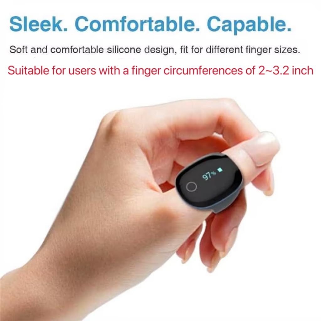 Wellue O2Ring Pulse Oximeter Bluetooth SpO2 Blood Oxygen Monitor Ring Sensor

