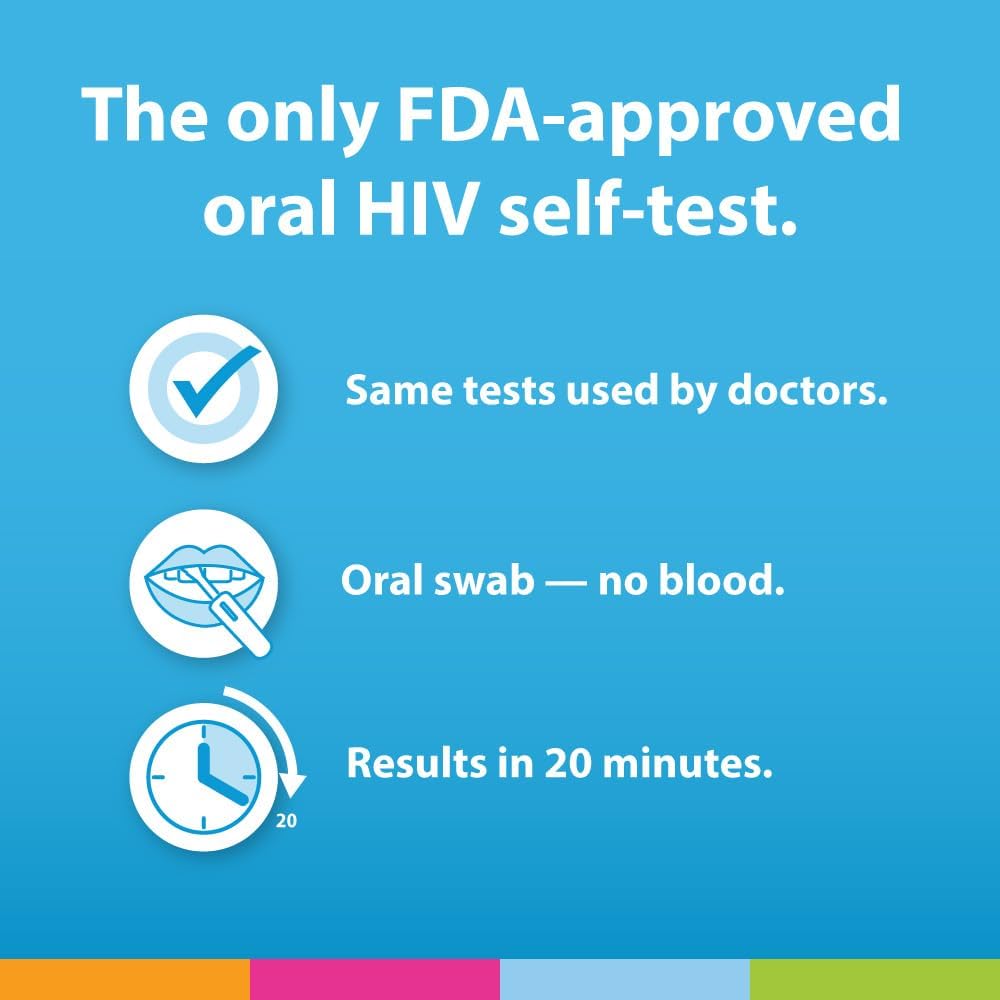 OraQuick HIV Self-Test Oral Fluid Rapid HIV-1 & HIV-2 Home Test Kit


