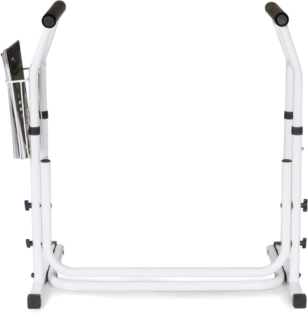 Vaunn Medical Height Adjustable Toilet Rail Grab Bar Safety Frame for Commode

