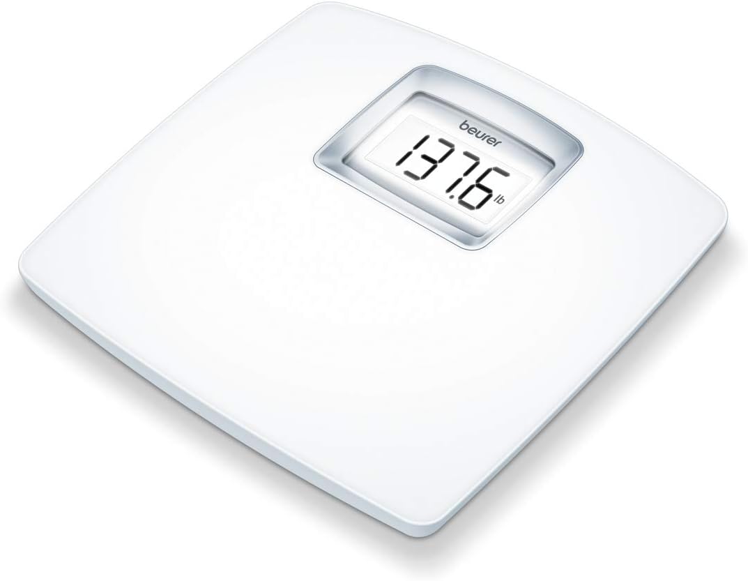 Beurer PS25 Digital Bathroom Scale for Body Weight, 400 lb Capacity, Auto-Calibrate

