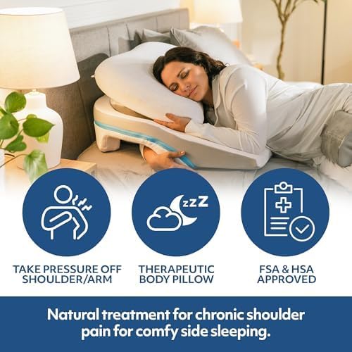 MedCline Shoulder Relief System Bed Wedge Pillow for Shoulder Pain Relief with Arm Pocket


