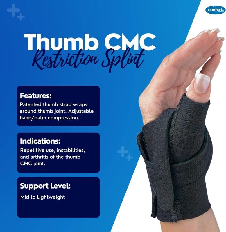 Comfort Cool CMC Thumb Brace Supportive Thumb Strap Breathable Neoprene Splint


