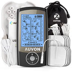 AUVON Rechargeable TENS Unit Muscle Stimulator with 24 Modes and 8 Electrode Pads