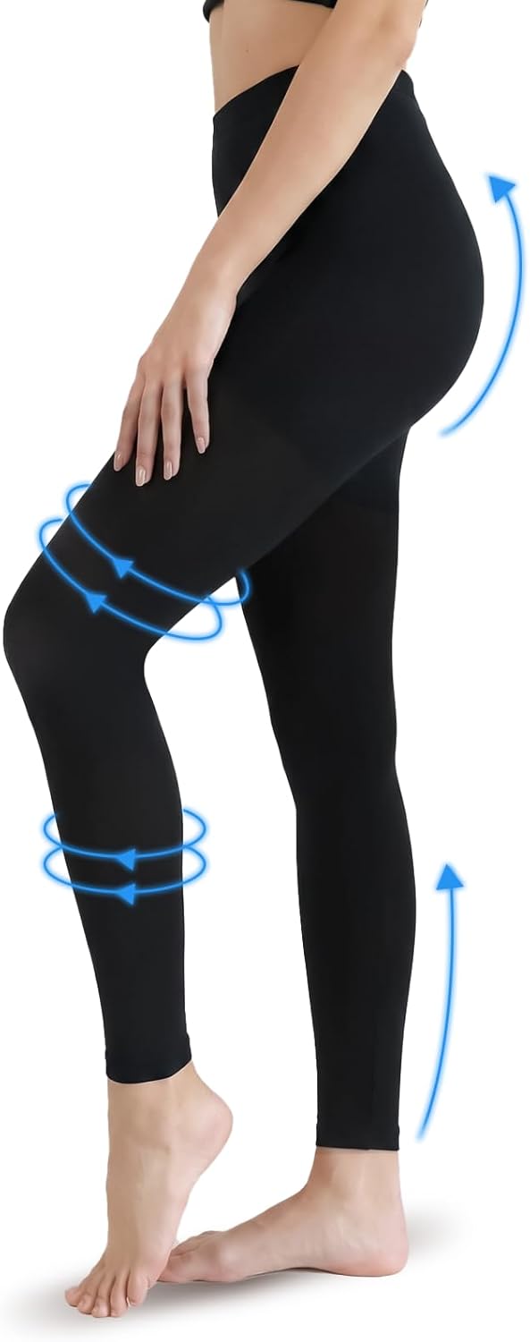 Women’s 20–30mmHg Graduated Compression Tights, Footless Medical Leggings

