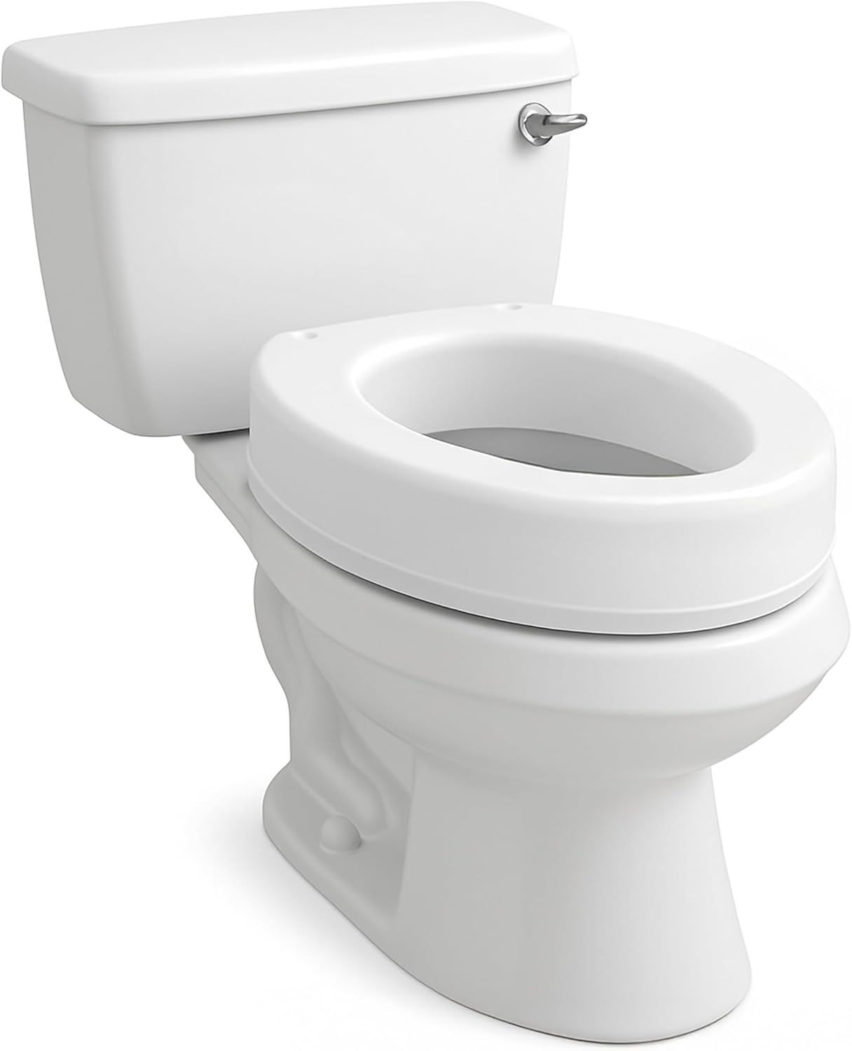 Carex Toilet Seat Riser, Raised Toilet Seat Elevator, Adds 3.5 in Height

