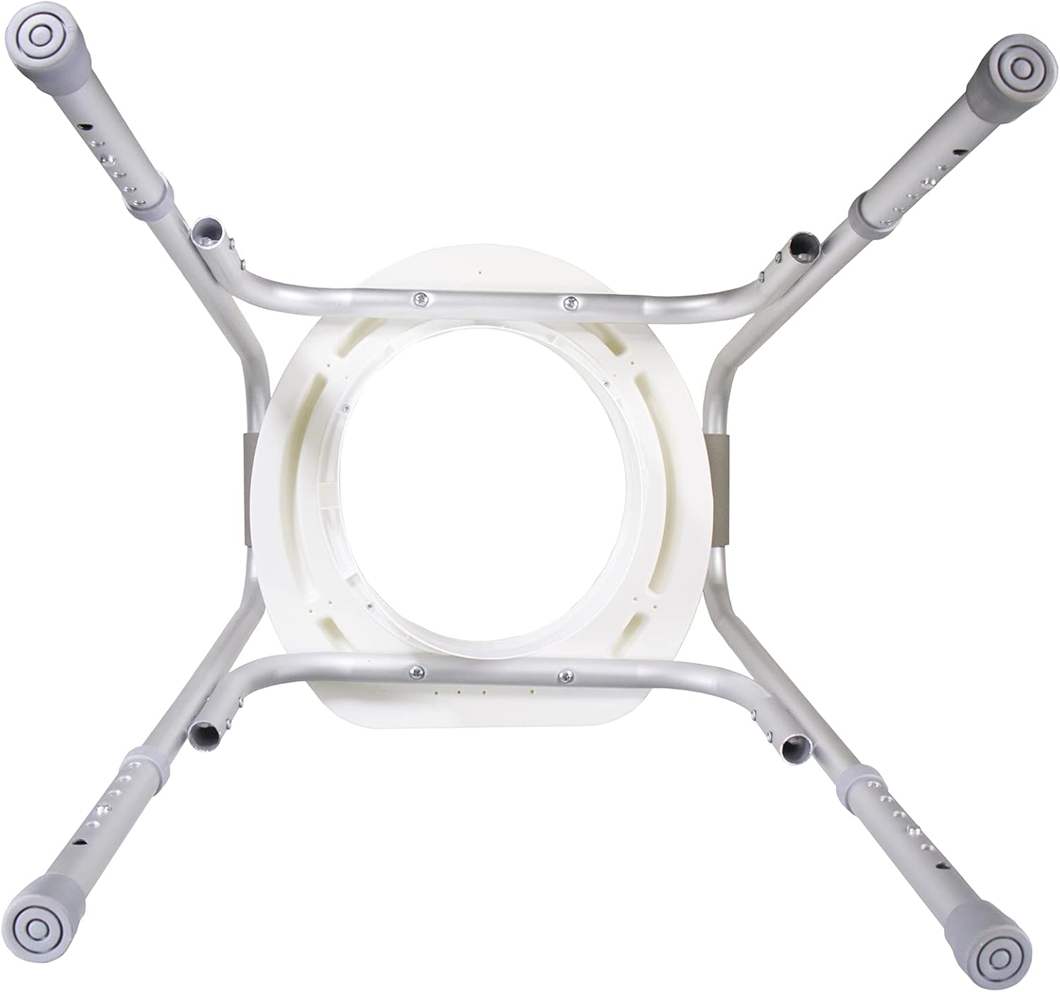 PCP Raised Toilet Seat with Safety Frame, Pre-Assembled Tool-Free, Adjustable Height

