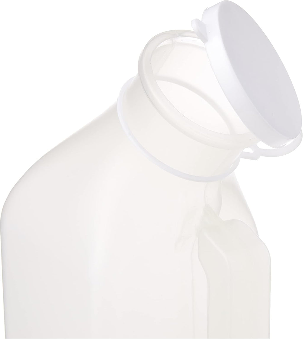 Homecraft Male Urinal Long Neck Incontinence Bottle with Lid, Portable Clear Plastic

