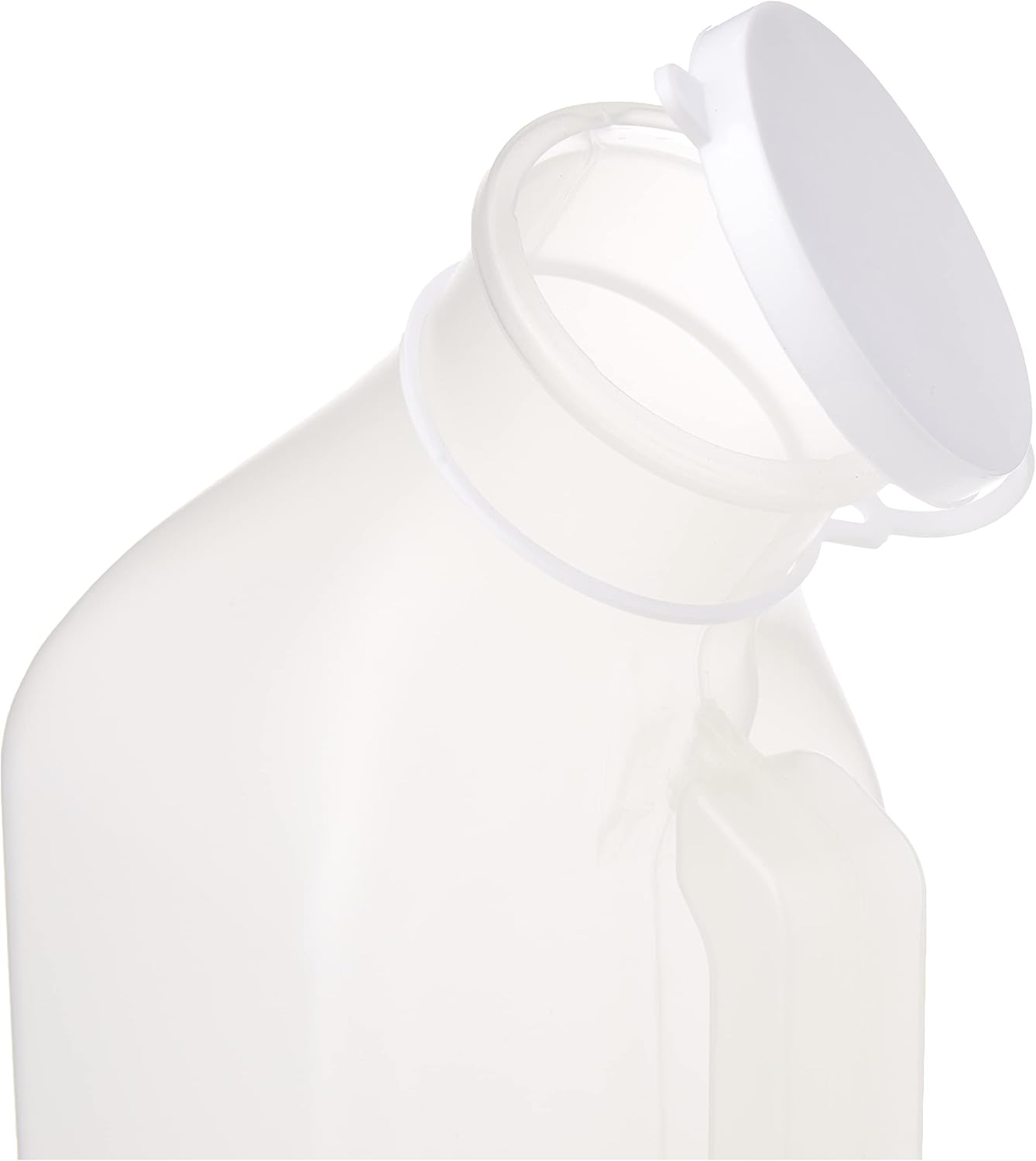 Homecraft Male Urinal Long Neck Incontinence Bottle with Lid, Portable Clear Plastic

