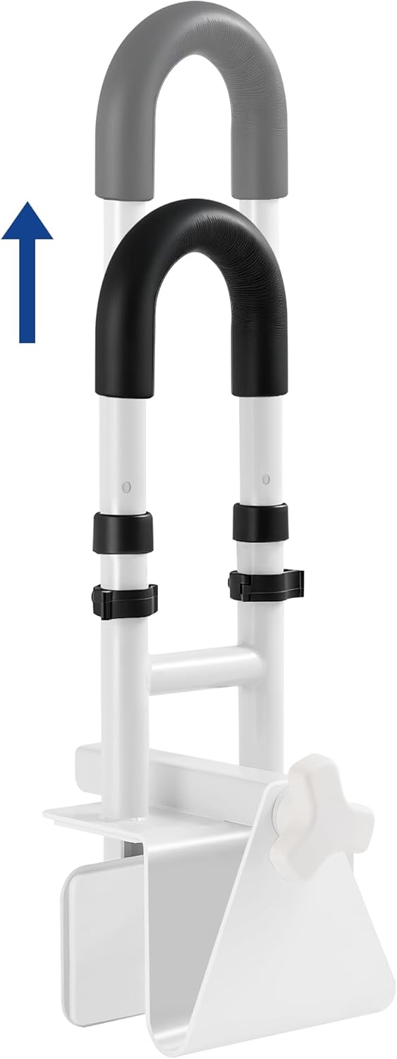 Bathtub Grab Bar for Seniors, Adjustable Safety Rail, Non-Slip Handle

