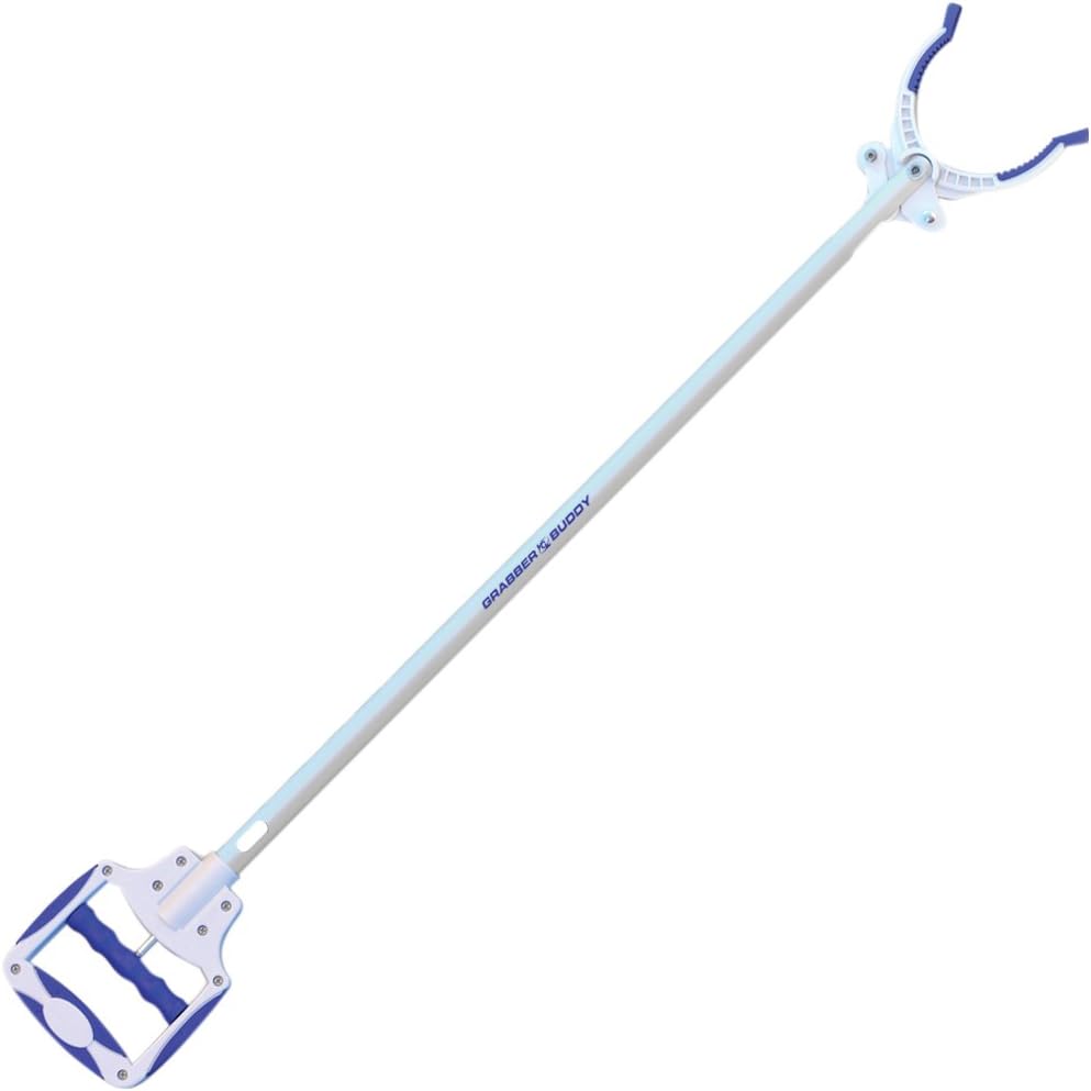 Grabber Buddy Reacher Tool with Adjustable Handle and Magnetic Pickup Tool


