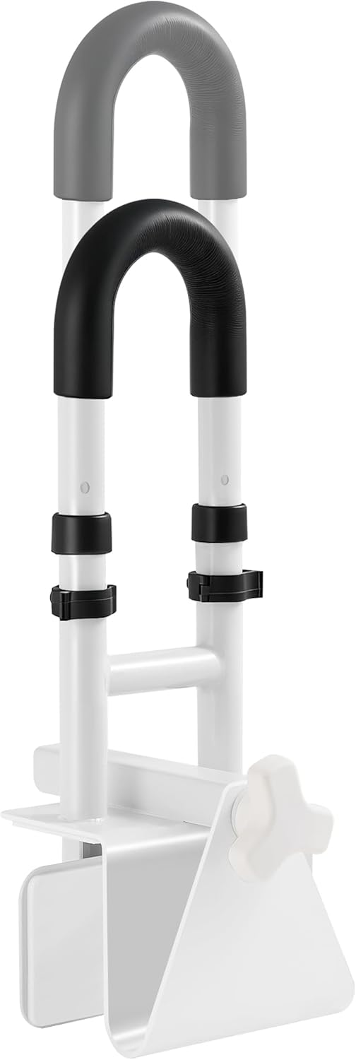 Bathtub Grab Bar for Seniors, Adjustable Safety Rail, Non-Slip Handle

