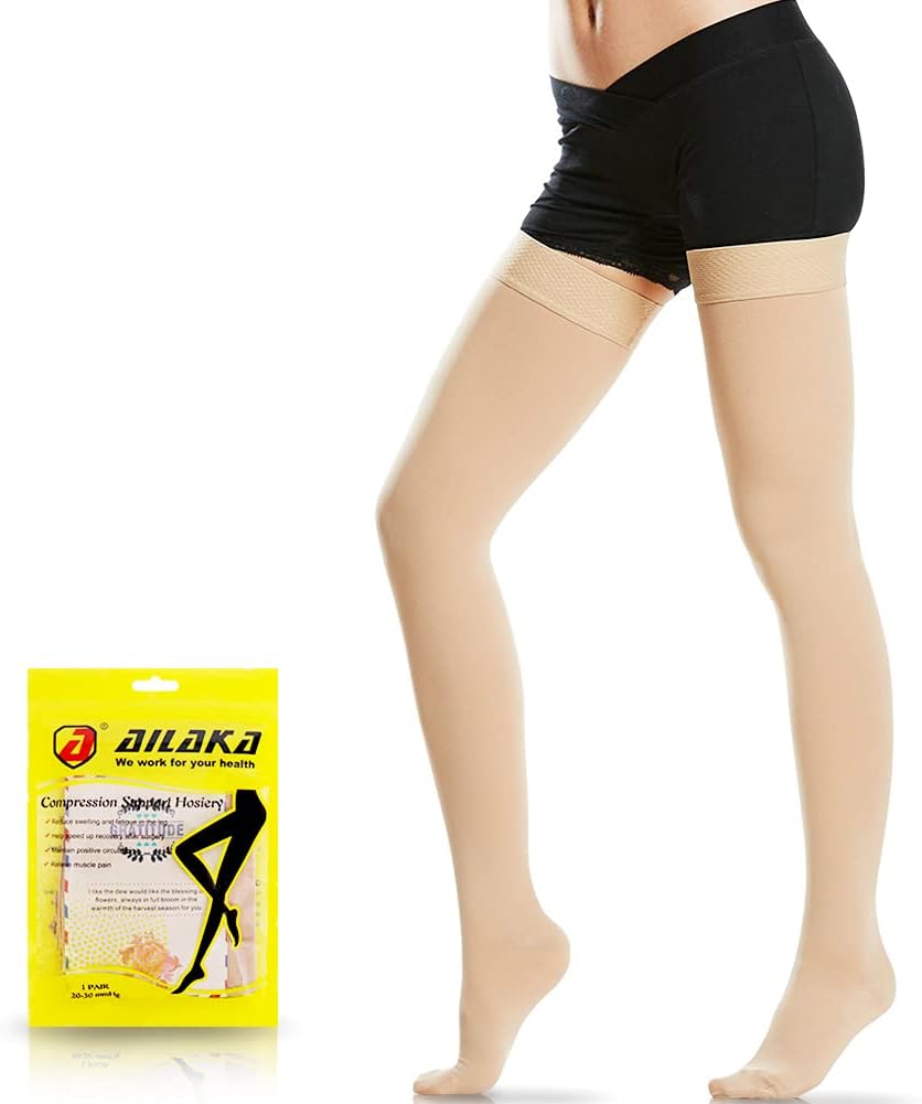 Ailaka Thigh High 20-30 mmHg Medical Compression Stockings for Varicose Veins

