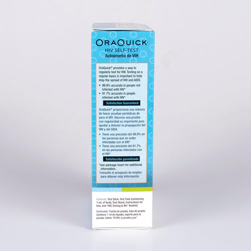 OraQuick HIV Self-Test Oral Fluid Rapid HIV-1 & HIV-2 Home Test Kit

