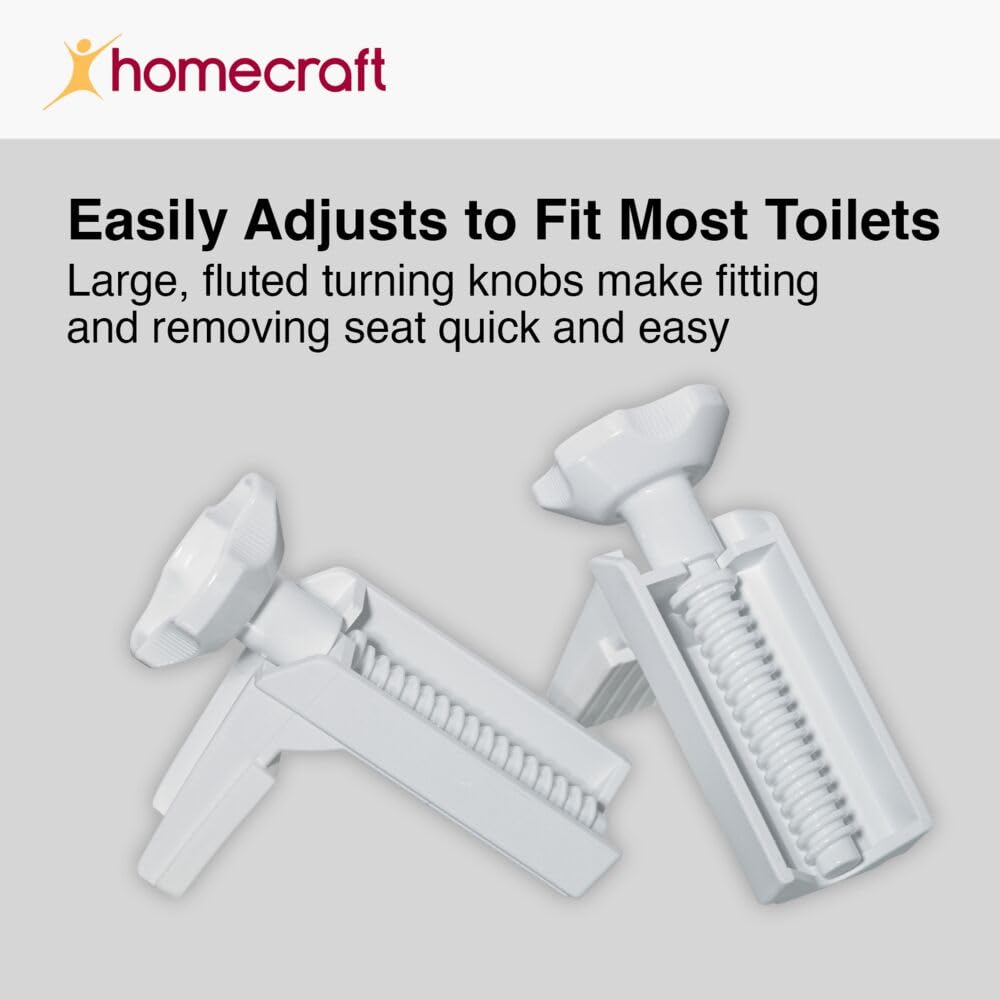 Homecraft Savanah Raised Toilet Riser with Locking Brackets for Standard Toilets

