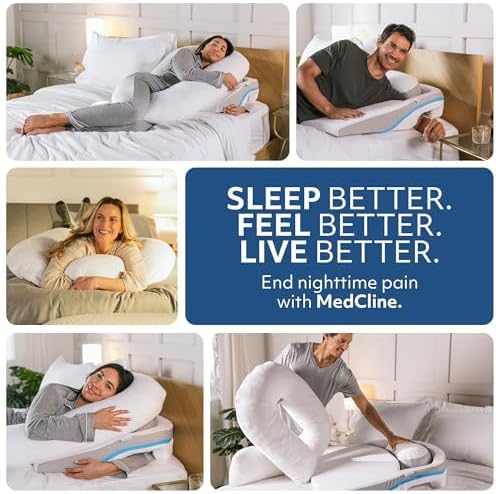 MedCline Shoulder Relief System Bed Wedge Pillow for Shoulder Pain Relief with Arm Pocket

