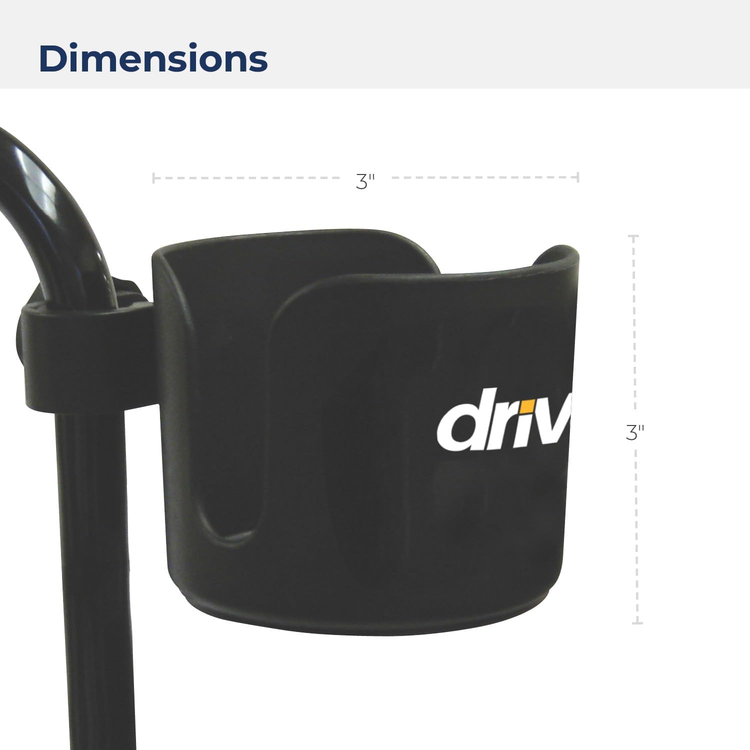 Drive Medical Universal Clamp-On Cup Holder for Walker, Rollator, Wheelchair

