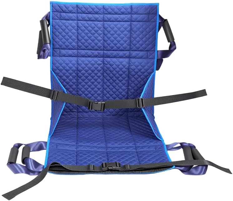 Heavy-Duty Wheelchair Transfer Pad 260 lb Capacity Oxford Fabric, 8 Sponge Handles

